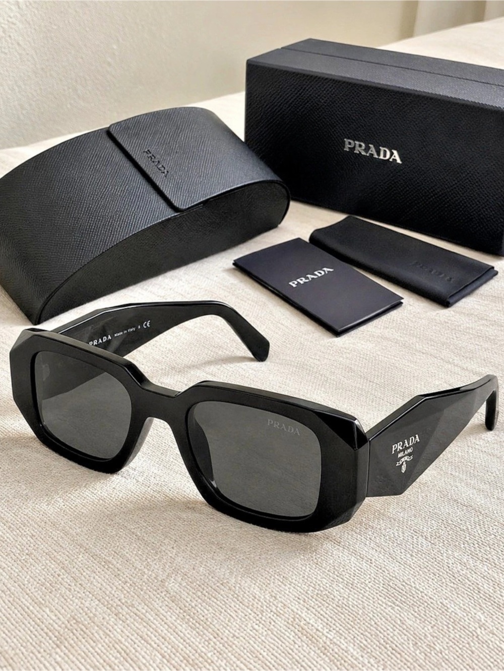 Brand New Prada Symbole Sunglasses SPR 17W Black